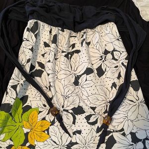 Scrapbook Black and White Floral Tube Top
